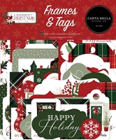 Picture of Carta Bella Cardstock Ephemera - A Wonderful Christmas, Frames & Tags, 33pcs