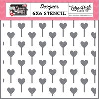 Εικόνα του Echo Park Στένσιλ 6"x6" - Love Notes, Sweet Suckers