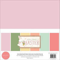 Εικόνα του Carta Bella Double-Sided Solid Cardstock Μονόχρωμα Φύλλα Διπλής Όψης 12" X 12"  - Here Comes Easter