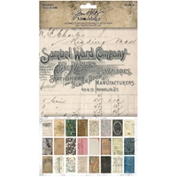 Εικόνα του Tim Holtz Idea-Ology Backdrops Χαρτιά Cardstock Διπλής Όψης 6" x 10" - Volume 1, 24τεμ.