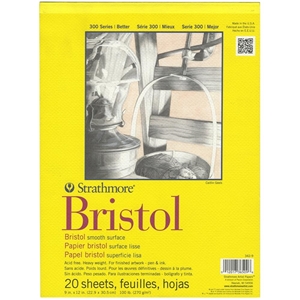 Picture of Strathmore Series 300 Paper Pad 23 x 31 cm - Μπλοκ Ζωγραφικής - Bristol, Smooth, 20 Φύλλα, 270gsm