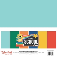 Εικόνα του Echo Park Double-Sided Solid Cardstock Μονόχρωμα Φύλλα Διπλής Όψης 12'' x 12'' - Off To School