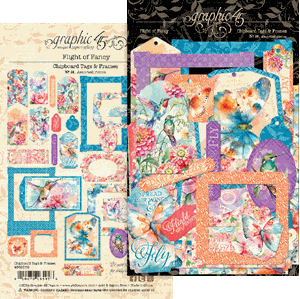 Picture of Graphic 45 Διακοσμητικά Chipboard Tags & Frames - Flight Of Fancy, 30τεμ. 