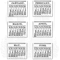 Εικόνα του Stampers Anonymous Tim Holtz Σετ Cling Σφραγίδες  - Calendar 1, 6τεμ.