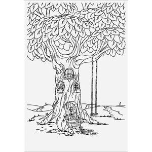 Picture of Crafter's Companion Lee Holland Clear Stamp - Treehouse