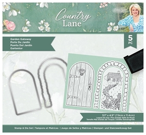 Picture of Crafter's Companion Clear Stamp & Die Set - Country Lane, Garden Getaway, 5pcs