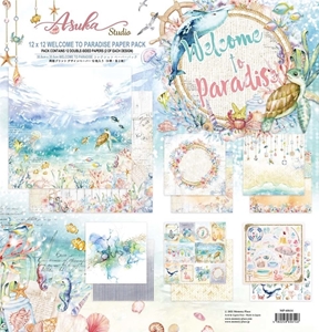 Picture of Asuka Studio Kawaii Συλλογή Χαρτιών Scrapbooking Διπλής Όψης 12'' x 12'' - Welcome To Paradise