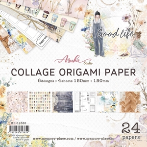 Picture of Asuka Studio Kawaii Collage Origami Paper 6" x 6'' - Good Life Shine