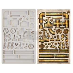 Picture of Finnabair Imaginarium Decor Moulds Καλούπι Σιλικόνης 5" x 8" - Rusty Pipeline