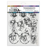 Εικόνα του Dina Wakley Media Transparencies 8.5" X 10.75" Διαφάνειες Για Mixed-Media - Tinies, Set 01, 6τεμ.