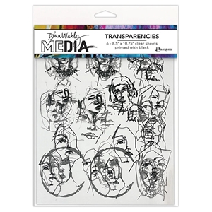 Picture of Dina Wakley Media Transparencies 8.5" X 10.75" Διαφάνειες Για Mixed-Media - Tinies, Set 01, 6τεμ.