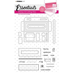 Picture of Studio Light Essentials Clear Stamps & Cutting Dies Set -  Nr.17 Tiny Commercial Envelope, 32pcs