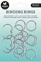 Εικόνα του Studio Light Essentials Binding Rings Κρίκοι Βιβλιοδεσίας - Silver, 12τεμ. 