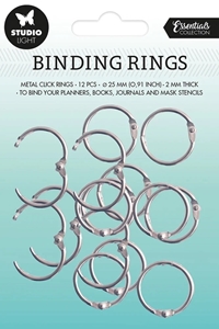 Picture of Studio Light Essentials Binding Rings Κρίκοι Βιβλιοδεσίας - Silver, 12τεμ. 