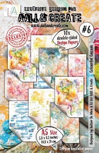 Picture of Aall and Create Design Paper Χαρτιά Scrapbooking Διπλής Όψης A5 - Nr.6 Colourful Cascade 