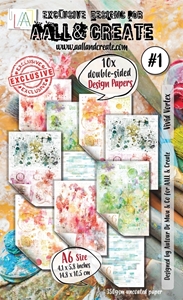 Picture of Aall and Create Design Paper Χαρτιά Scrapbooking Διπλής Όψης A6 -  Nr.1 Vivid Vortex