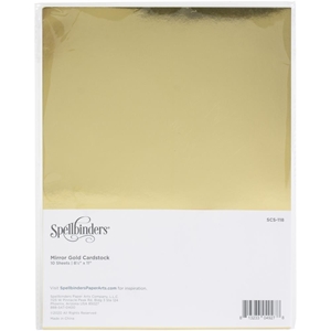 Picture of Spellbinders Mirror Gold Cardstock Πακέτο Ειδικών Χαρτιών Για Kατασκευές & Die Cutting 8.5" x 11", 10τεμ.