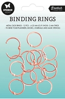 Εικόνα του Studio Light Essentials Binding Rings Κρίκοι Βιβλιοδεσίας - Rose Gold, 12τεμ. 