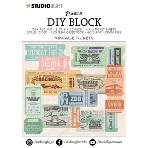 Picture of Studio Light Essentials DIY Block Mini Μπλοκ Εφήμερα - Vintage Tickets