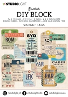 Εικόνα του Studio Light Essentials DIY Block Mini Μπλοκ Εφήμερα - Vintage Travel Tags
