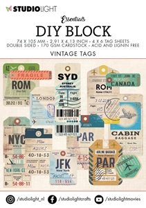 Picture of Studio Light Essentials DIY Block Mini - Vintage Tags