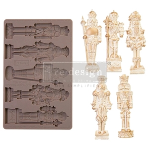 Picture of Prima Re-Design Decor Mould 5'' x 8'' - Wooden Nutcracker