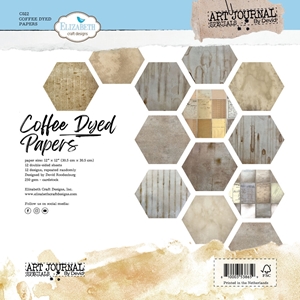 Picture of Elizabeth Craft Designs Μπλοκ Scrapbooking Διπλής 'Οψεως 12" x 12" - Remember Moments, Coffee Dyed Papers 