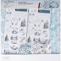 Εικόνα του Little Birdie Christmas 12"x12" Paper Crafting Kit - Χριστουγεννιάτικο κιτ Χειροτεχνίας - Joy Of Winter, 51τεμ.