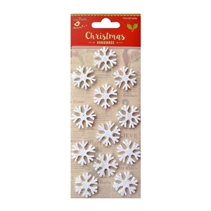 Picture of Little Birdie 3D Mini Glitter Snowflakes - Αυτοκόλλητες Διακοσμητικές Χιονονιφάδες - Christmas, Snow White, 12τεμ.