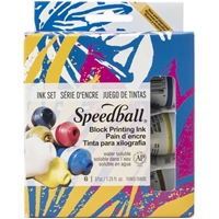 Εικόνα του Speedball Water-Soluble Block Printing Ink Set - Μελάνια Λινοτυπίας - Starter Set, 6τεμ.