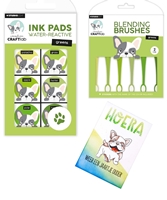 Picture of Studio Light Creative Craftlab Friendz Inkpads and Blending Brushes - Greens, 12pcs
