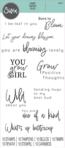 Picture of Sizzix Clear Stamps - Born To Bloom, 10pcs