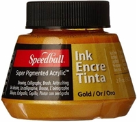 Εικόνα του Speedball Super Pigmented Ακρυλικό Μελάνι 2oz - Gold