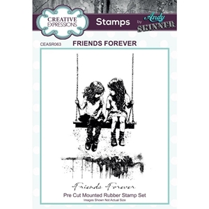 Picture of Creative Expressions Andy Skinner Rubber Σφραγίδες 3.5'' x 5.25'' - Friends Forever, 2τεμ.