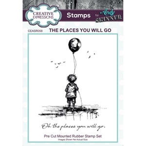 Picture of Creative Expressions Andy Skinner Rubber Σφραγίδες 3.5'' x 5.25'' - The Places You Will Go, 2τεμ.