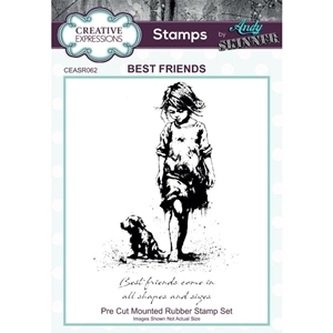 Picture of Creative Expressions Andy Skinner Rubber Stamps 3.5'' x 5.25'' - Best Friends, 2pcs.