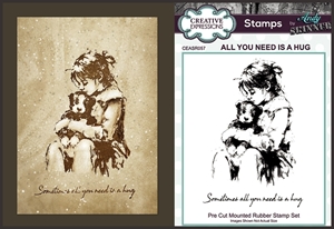 Picture of Creative Expressions Andy Skinner Rubber Stamps 3.5'' x 5.25'' - All You Need Is A Hug, 2pcs.