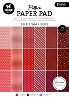 Εικόνα του Studio Light Pattern Essentials Μονόχρωμα Χαρτιά Διπλής 'Οψης A5 -  Christmas Reds