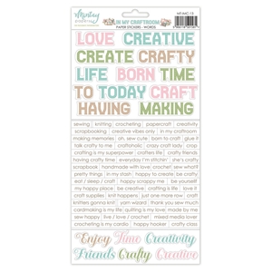 Picture of Mintay Papers Paper Stickers - In My Craftroom, Words, 71pcs