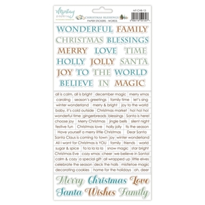 Picture of Mintay Papers Paper Stickers - Christmas Blessings, Words, 75pcs