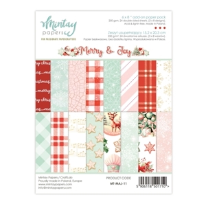 Picture of Mintay Papers Add-On Μπλοκ Scrapbooking Διπλής Όψης 6'' X 8" - Merry & Joy