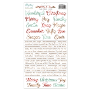 Picture of Mintay Papers Χάρτινα Αυτοκόλλητα - Merry & Joy, Words, 71τεμ.