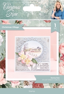 Picture of Crafter's Companion Clear Stamp - Christmas Rose, Christmas Village