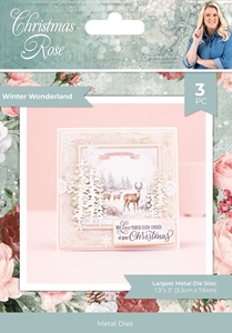 Picture of Crafter's Companion Metal Dies - Christmas Rose, Winter Wonderland, 3pcs