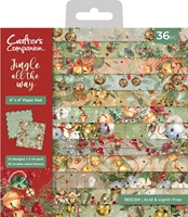 Εικόνα του Crafter's Companion Μπλοκ Scrapbooking Διπλής Όψης 6" x 6'' - Jingle All The Way