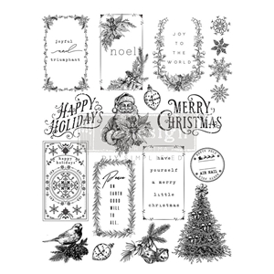 Picture of Re-Design with Prima Decor Διάφανες Σφραγίδες - Whimsical Christmas, Santa's Helper Tags, 18τεμ.