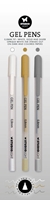 Picture of Studio Light Essentials Gel Pens - White/Gold/Silver, 3pcs