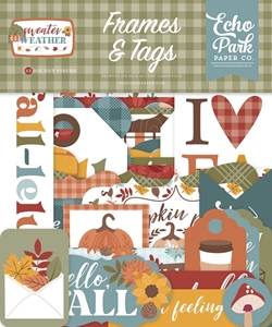 Picture of Echo Park Cardstock Ephemera - Sweater Weather, Frames & Tags, 33pcs