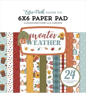 Picture of Echo Park Double-Sided Paper Pad 6'' x 6'' - Sweater Weather