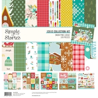 Εικόνα του Simple Stories Συλλογή Χαρτιών Scrapbooking Διπλής Όψης 12'' x 12'' - Snow Pine Lodge